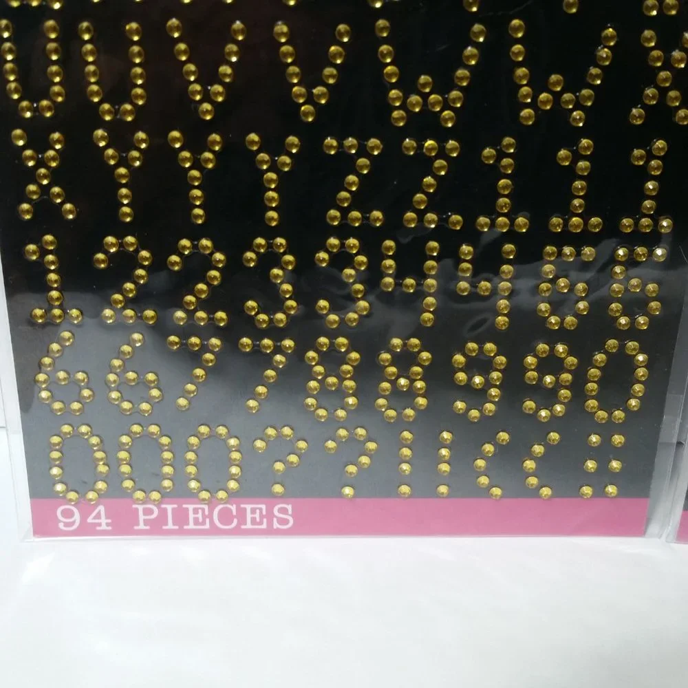Bling Stickers Gold 2 Sheets 93 Pieces per Sheet L
